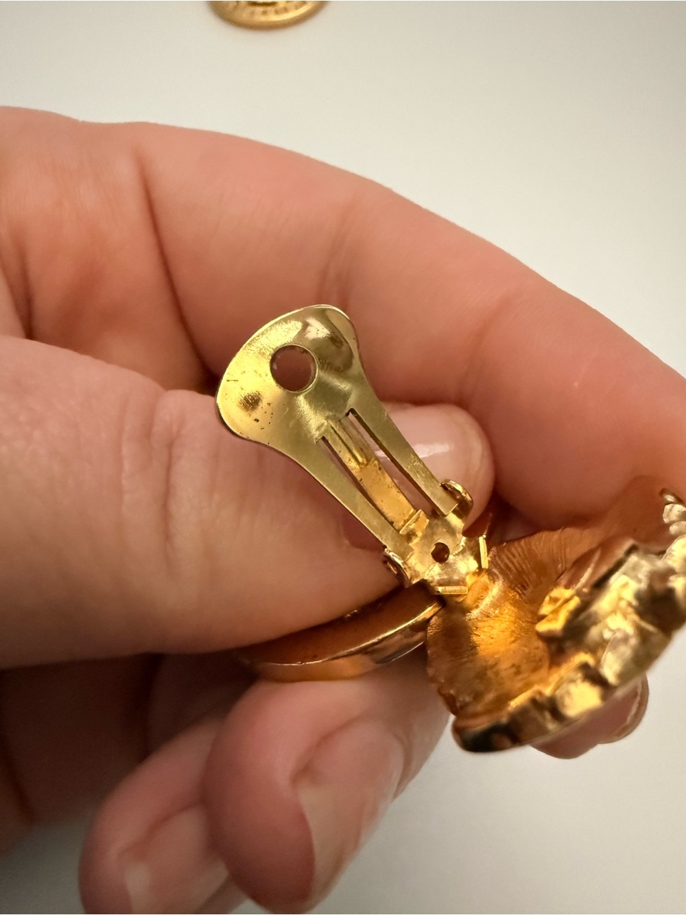 Versace Gold Medusa Drop Earrings with Crystal - Picture 6 of 10